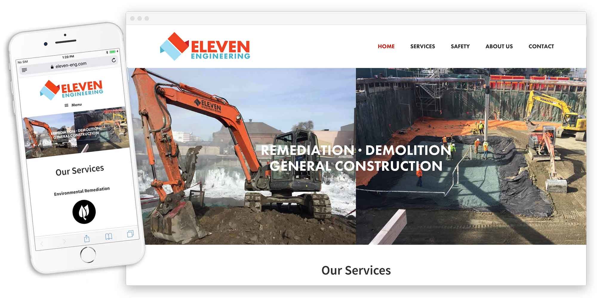 Eleven Engineering Website Redesign by Lobstervine