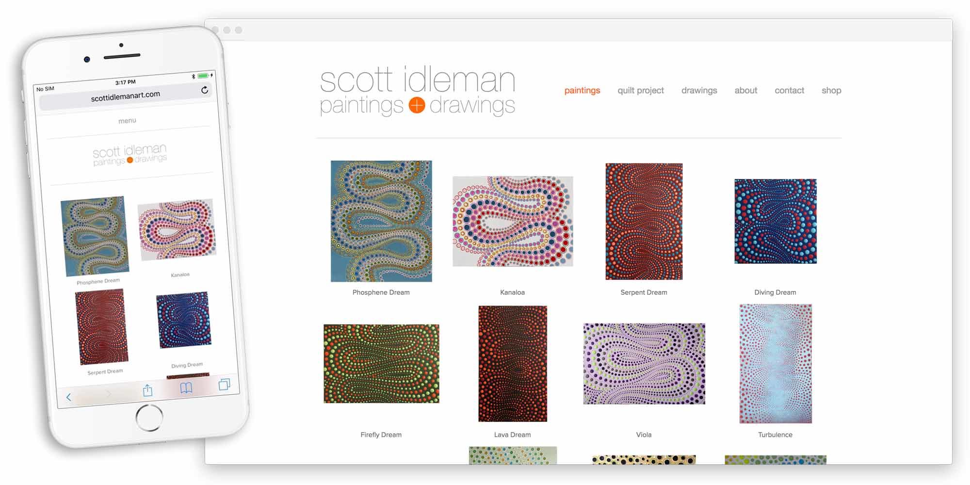 scott idleman art website by lobstervine