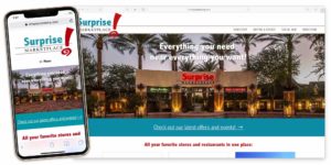 surprise marketplace website by lobstervine web design