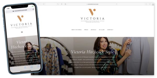 victoria hitchcock style website by lobstervine web design and development