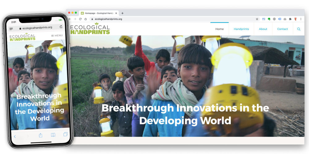 ecological handprints website by lobstervine