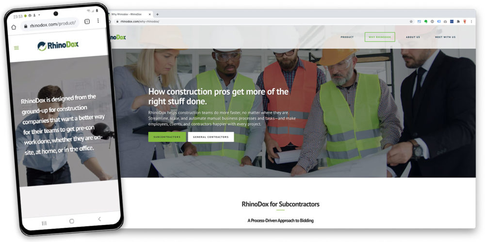 rhinodox website by lobstervine web design