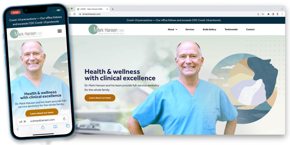 Dr Mark Hansen website developed by Lobstervine Web Design & Development
