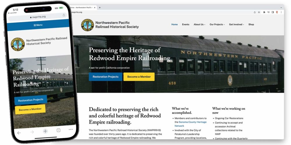 Northwestern Pacific Railroad Historical Society NWPRRHS website by Lobstervine